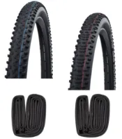 Schwalbe 2 däck + 2 slangar Schwalbe Racing Ray och Racing Ralph 29 x 2,25"med Presta Ventil