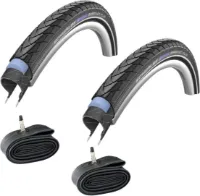 Schwalbe 2 däk + 2 slangar Schwalbe Marathon Plus 700x32c Vanlig. ventil Schwalbe 2 däk + 2 slangar Schwalbe Marathon Plus 700x32c Vanlig. ventil