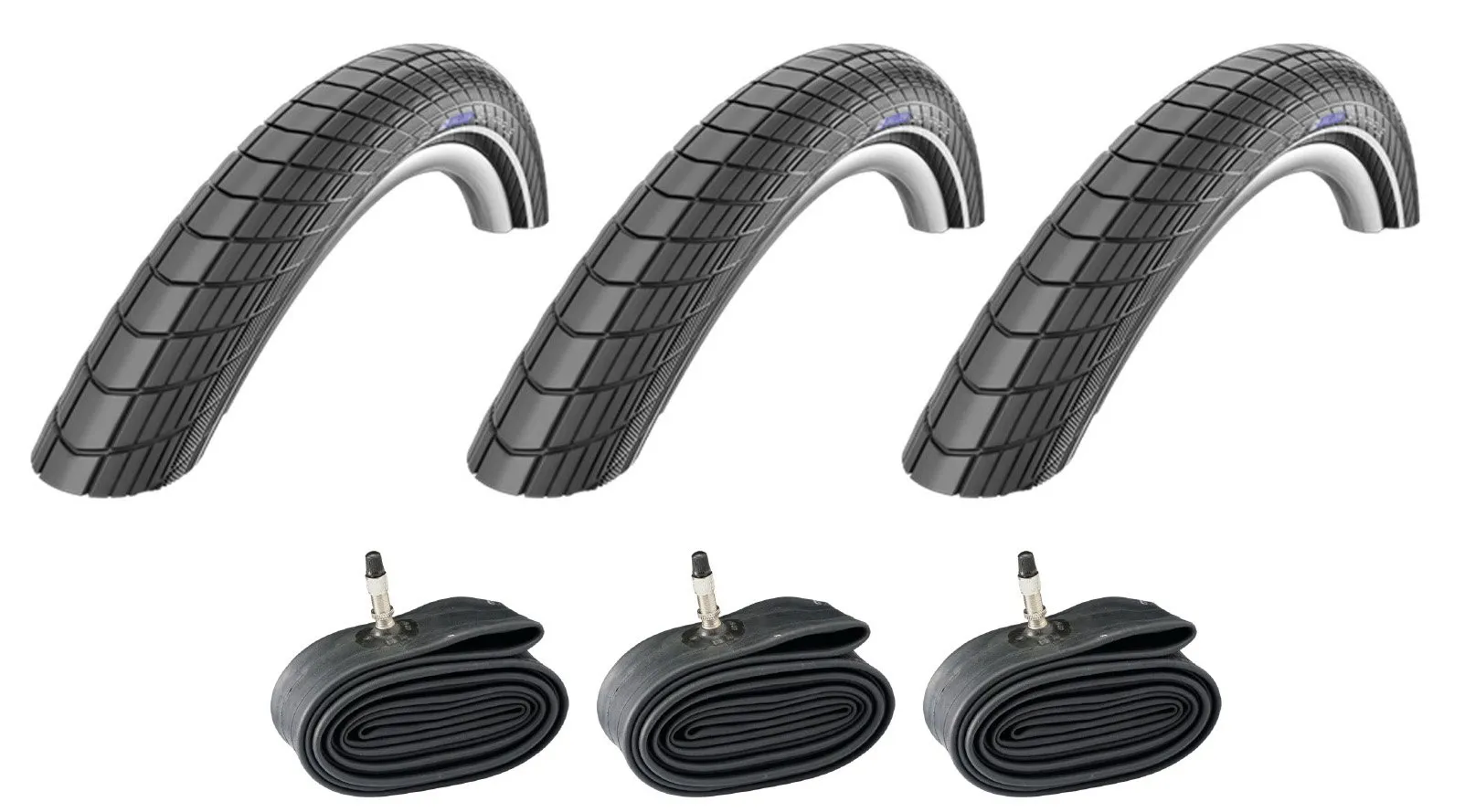 Schwalbe 3 x Däck och slangar till lådcyklar 24 x 2.00 Schwalbe 3 x Däck och slangar till lådcyklar 24 x 2.00