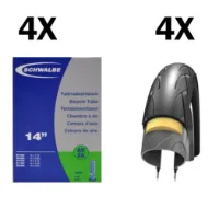 Schwalbe 4 däck + 4 slangar Schwalbe Kid 14" Schwalbe 4 däck + 4 slangar Schwalbe Kid 14"