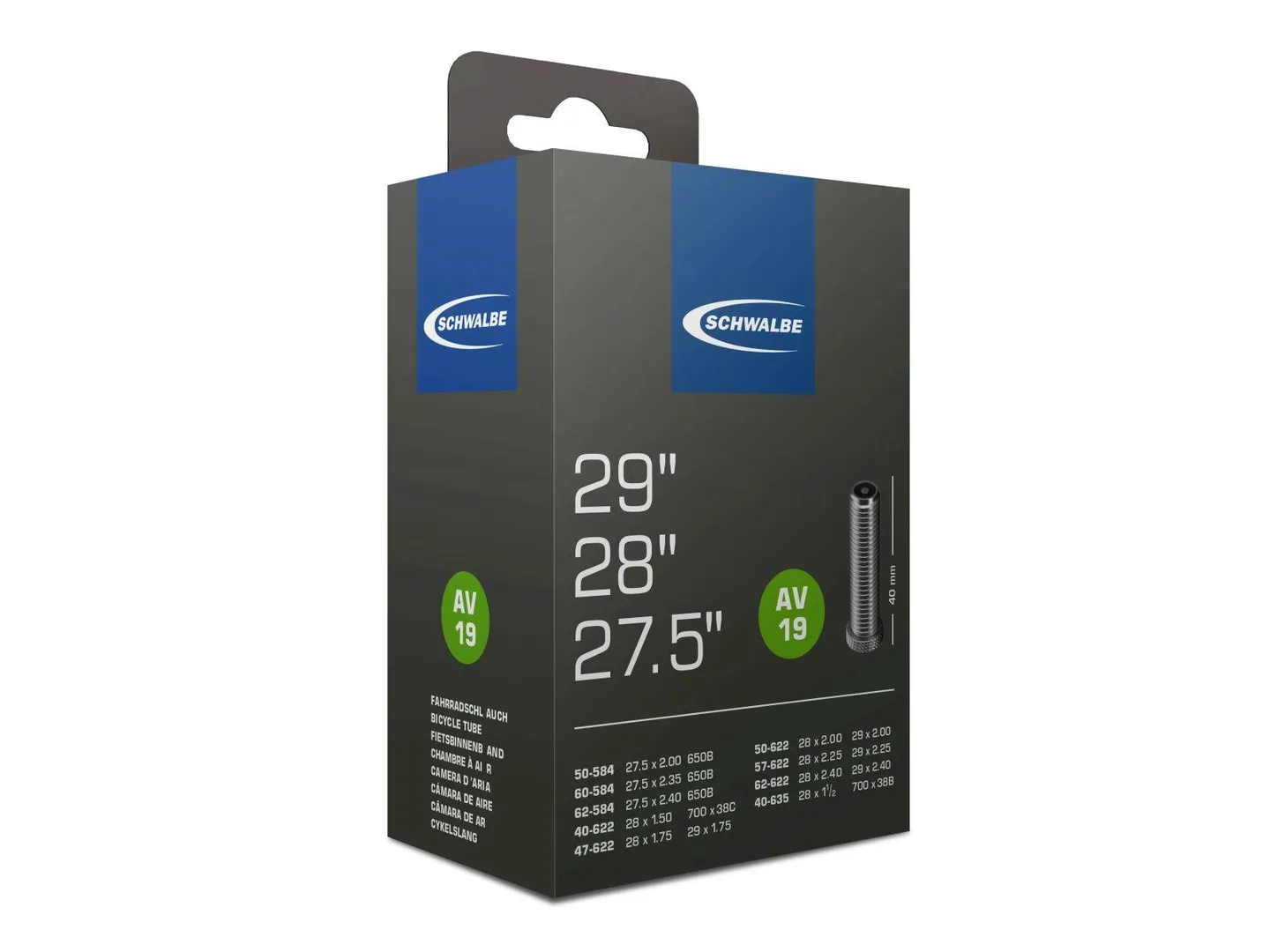 Schwalbe AV19 29" 40/62- 584/635 Slang