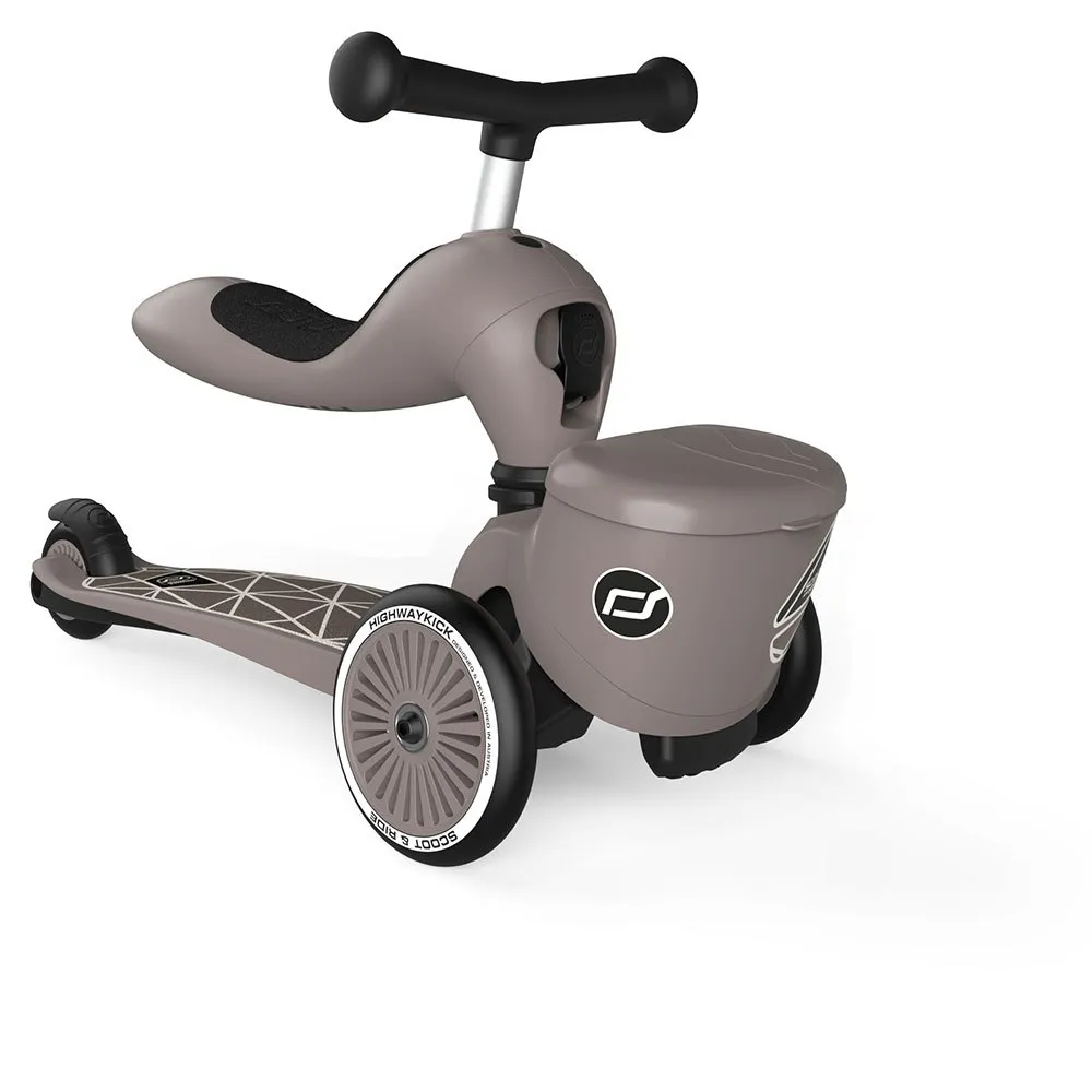 Scoot & Ride Highwaykick One Lifestyle Brown Lines Sparkcykel, Multicolor, One Size