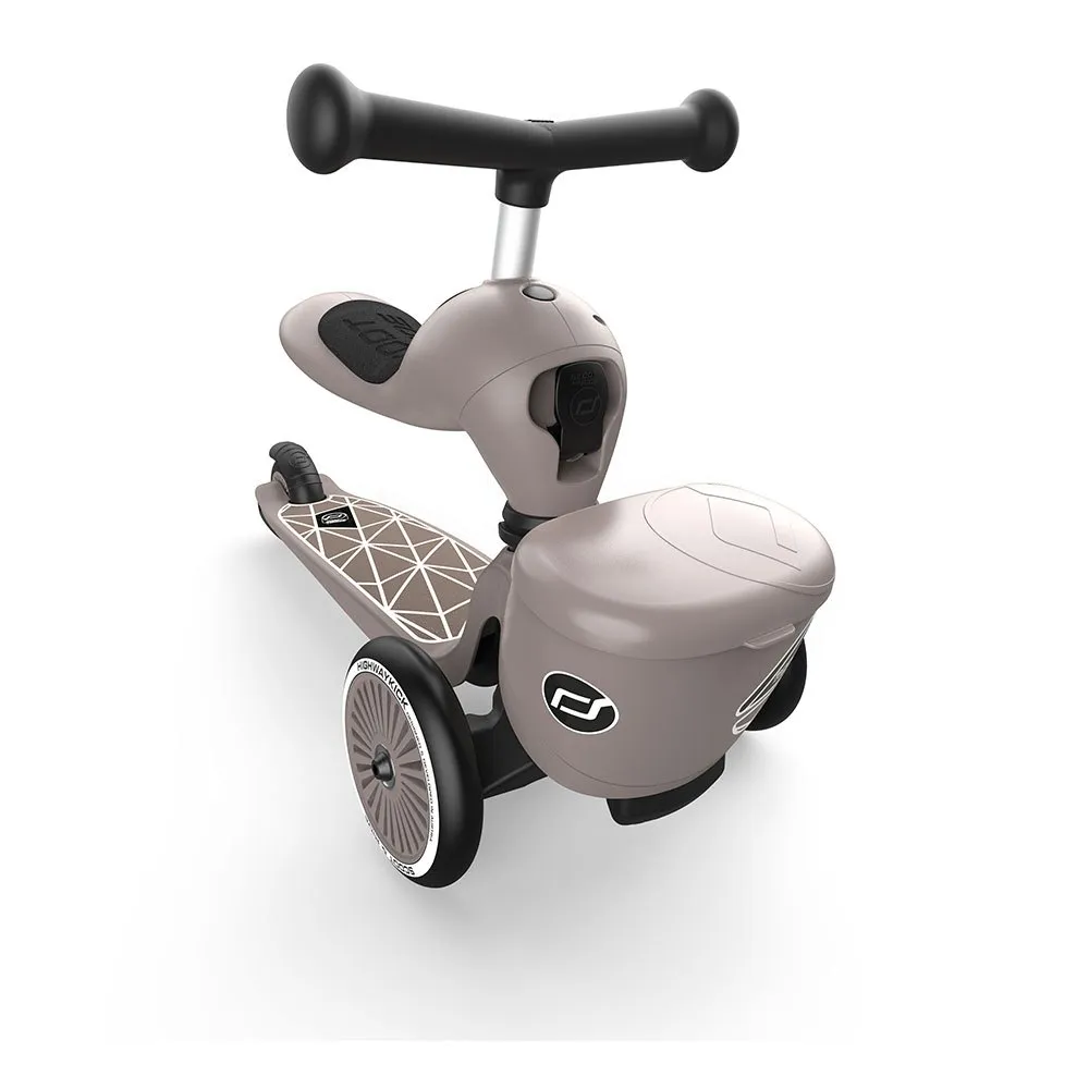 Scoot & Ride Highwaykick One Lifestyle Brown Lines Sparkcykel, Multicolor, One Size