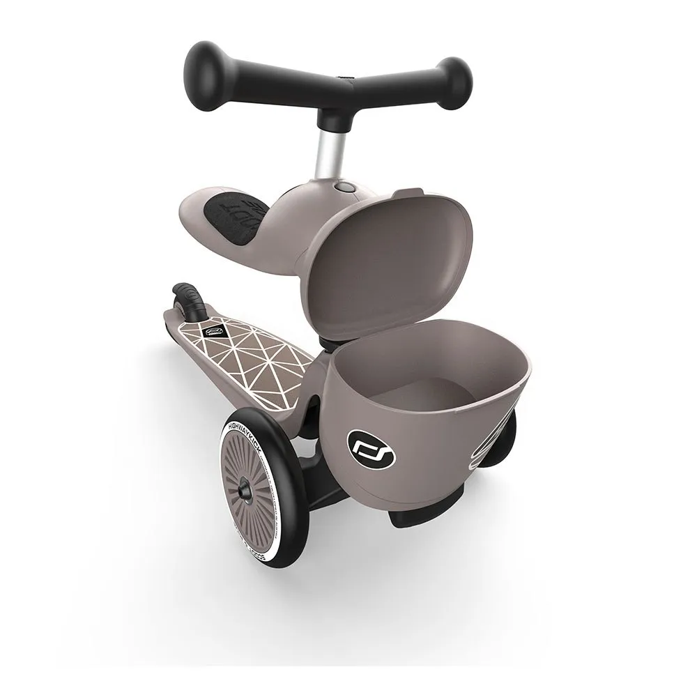 Scoot & Ride Highwaykick One Lifestyle Brown Lines Sparkcykel, Multicolor, One Size
