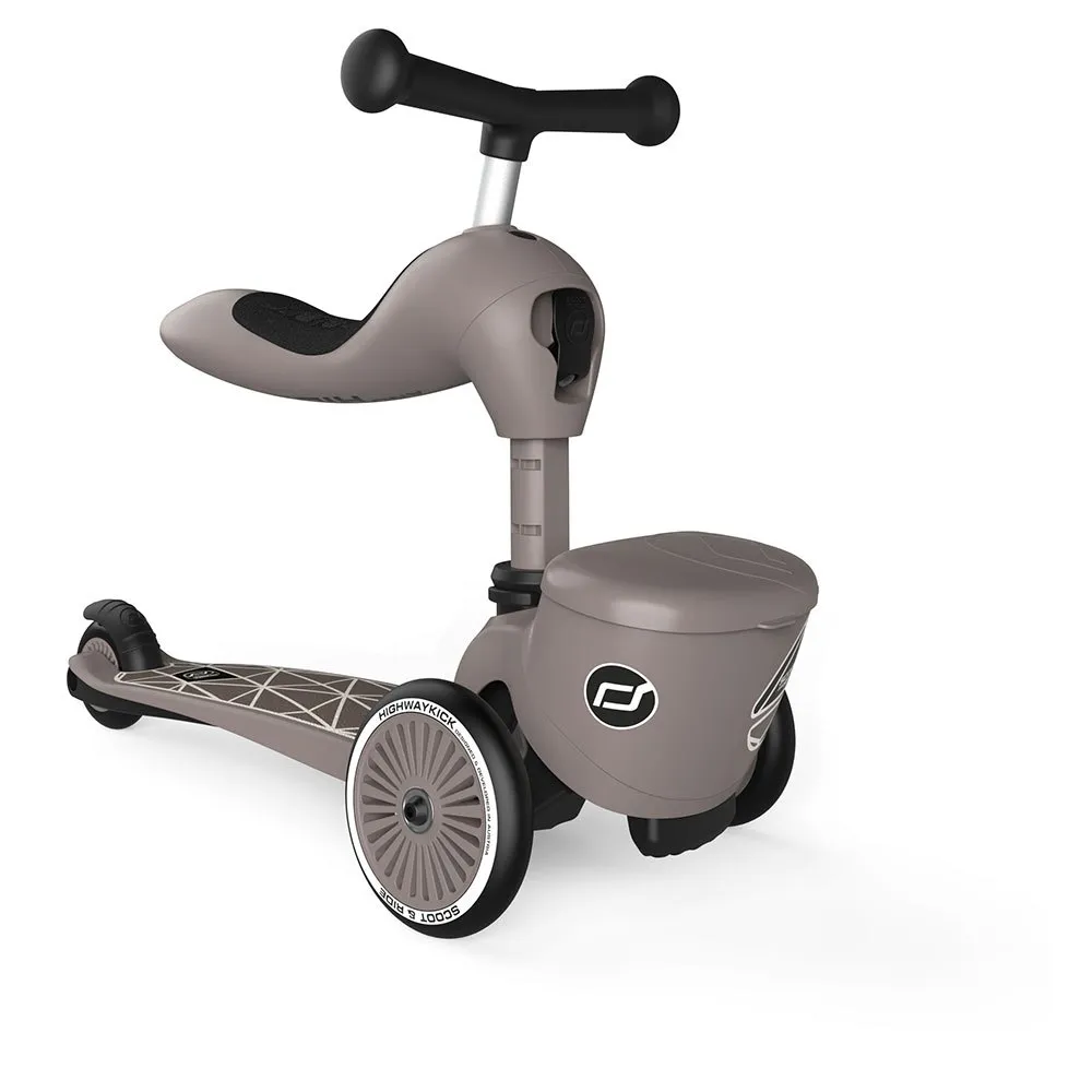 Scoot & Ride Highwaykick One Lifestyle Brown Lines Sparkcykel, Multicolor, One Size