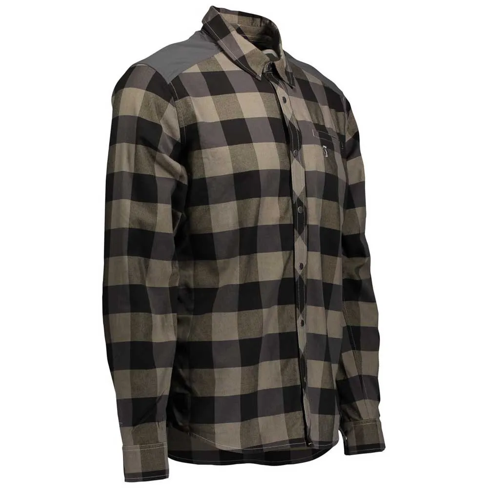 SCOTT Check Ft Skjorta Med Långa ärmar, Dust beige / dark grey, M