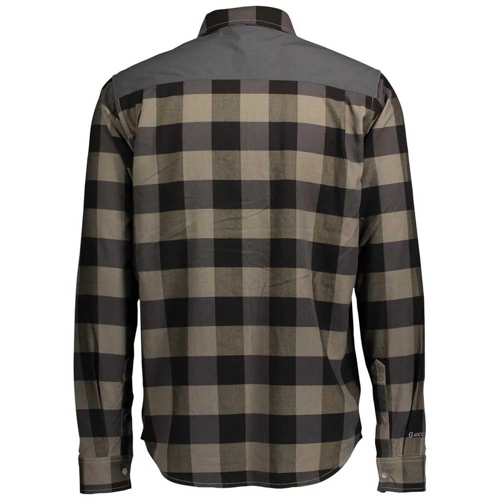SCOTT Check Ft Skjorta Med Långa ärmar, Dust beige / dark grey, M