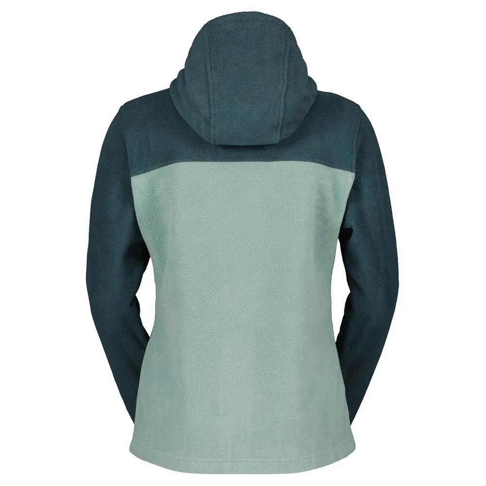SCOTT Defined Original Fleece Fleecejacka Med Huva, Aruba green / northern mint green