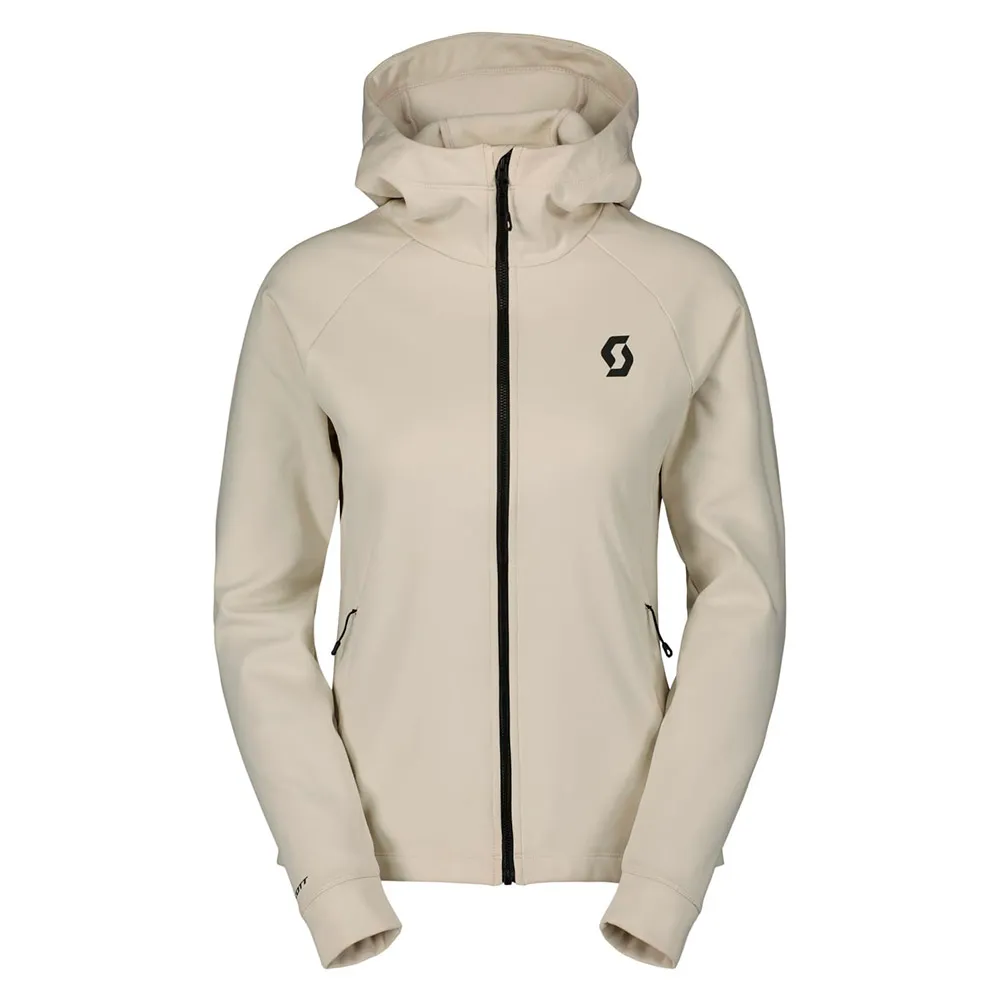SCOTT Defined Warm Fleecejacka Med Dragkedja, Dust white SCOTT Defined Warm Fleecejacka Med Dragkedja, Dust white