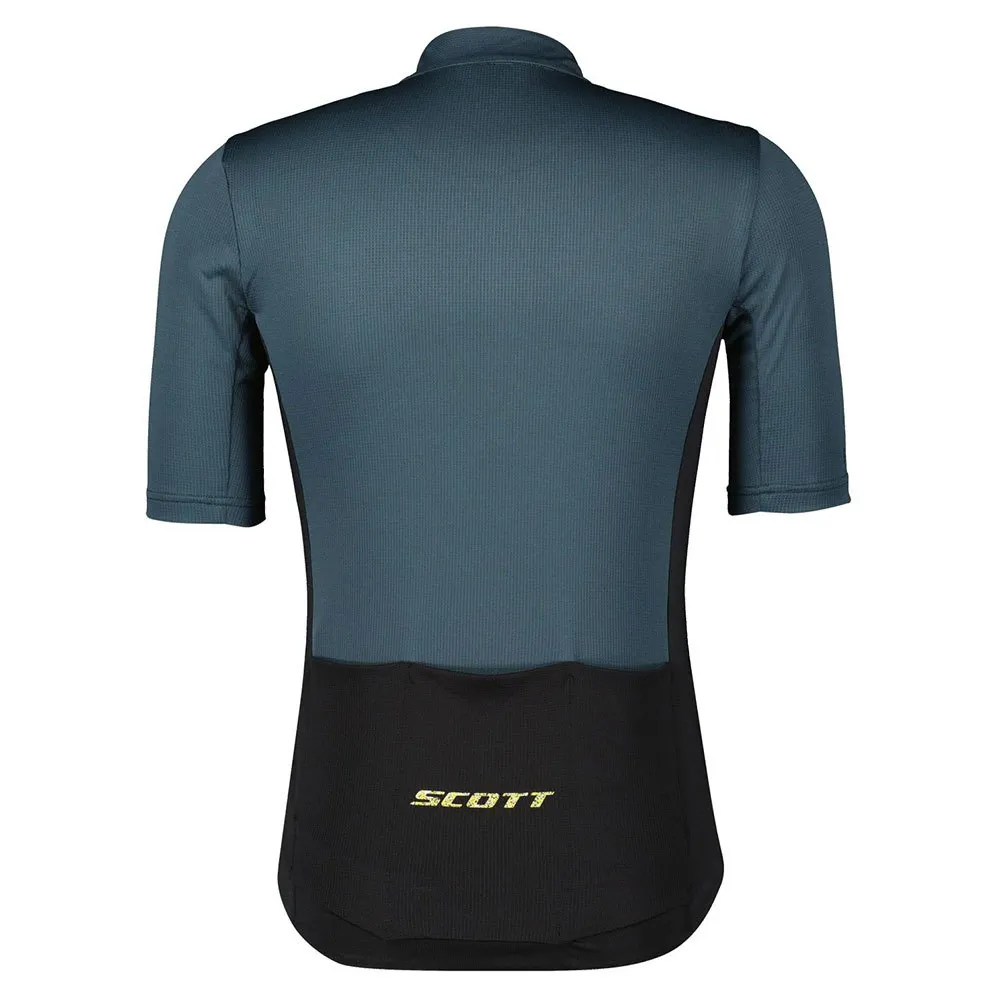 SCOTT Gravel Tuned Korta ärmar Cykeltröja, Black / aruba green, M