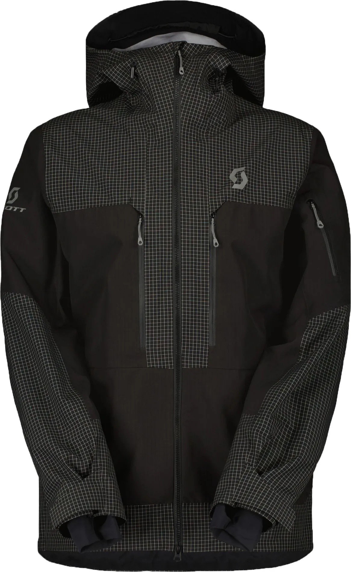 SCOTT Men's Jacket Vertic Ripstop 3L, Black SCOTT Men's Jacket Vertic Ripstop 3L, Black
