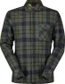 SCOTT Men's Shirt Heritage Pile, Fir Green/Dark Blue