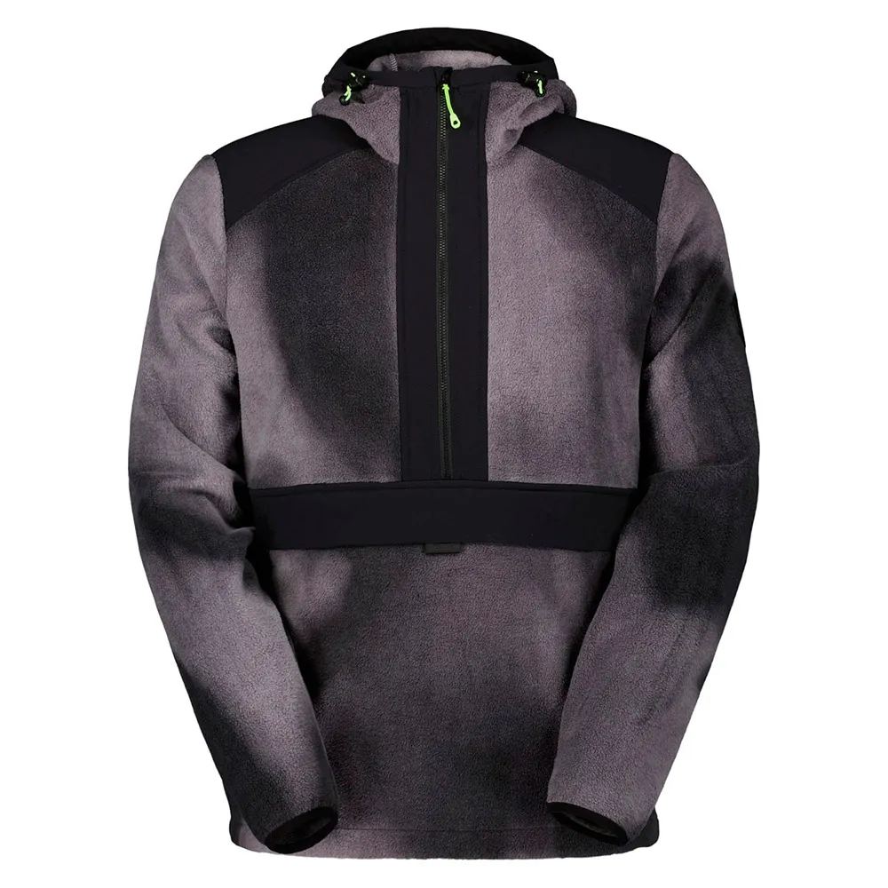 SCOTT Original Fleecejacka Med Huva, Evening greyprint / black SCOTT Original Fleecejacka Med Huva, Evening greyprint / black