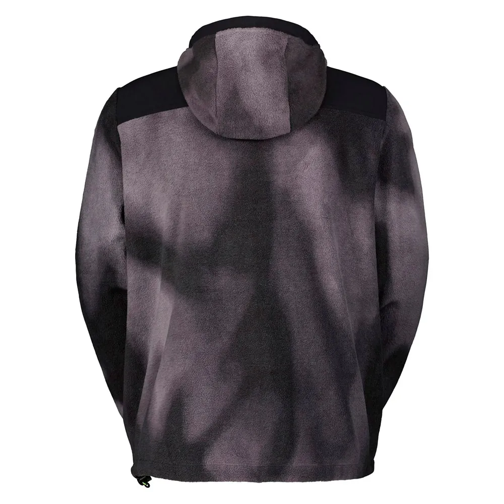 SCOTT Original Fleecejacka Med Huva, Evening greyprint / black SCOTT Original Fleecejacka Med Huva, Evening greyprint / black