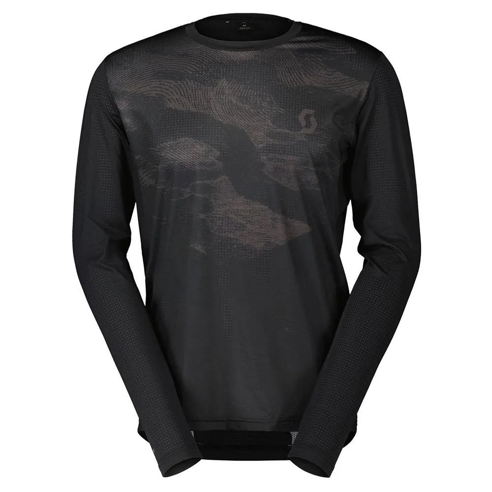 SCOTT Trail Flow Långärmad Endurotröja, Black / dark grey, M