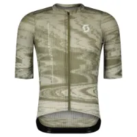 SCOTT ULTD. SL kortärmad cykeltröja cotton white/hay green herr