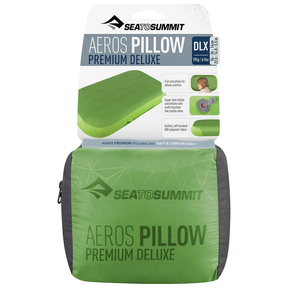 Sea To Summit Aeros Premium Deluxe Kudde, Lime