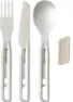 Sea To Summit Detour Stainless Steel Cutlery Set 3 Piece Stainless Steel, STAINLESS STEEL GREY, One Size