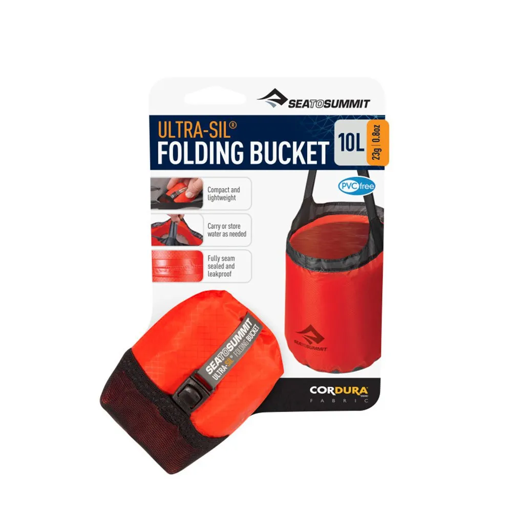 Sea To Summit Ultra-sil Hopfällbar Hink 10 L, Orange, 10L