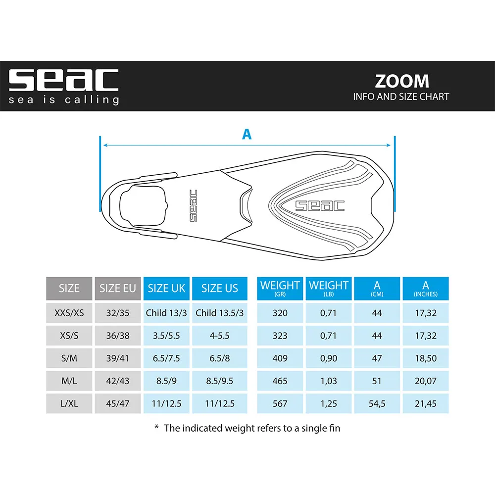 Seacsub Zoom Simfötter unisex