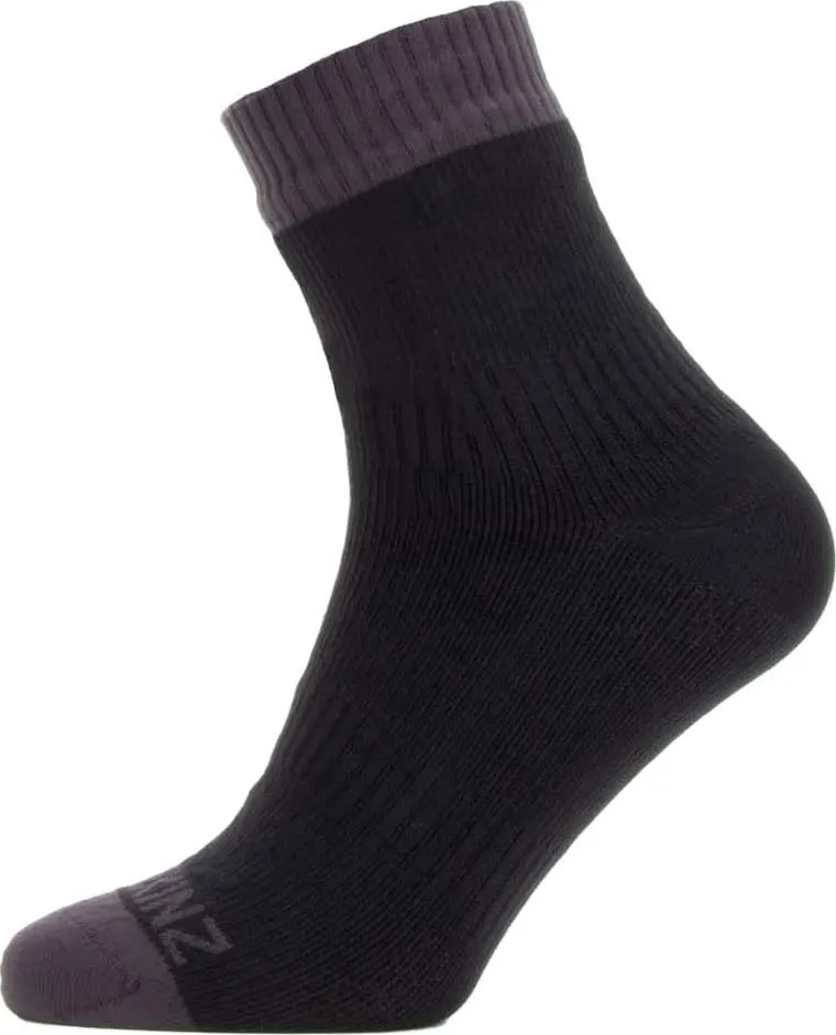 Sealskinz Waterproof Warm Weather Ankle Length Sock, Black/Dark Grey Sealskinz Waterproof Warm Weather Ankle Length Sock, Black/Dark Grey