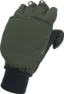 Sealskinz Windproof Cold Weather Convertible Mitt, Olive Green/Black