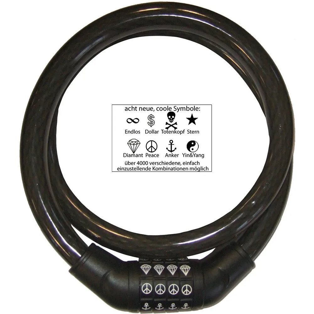 Security Plus Hl 032 Kabellås, Black / clear, One Size