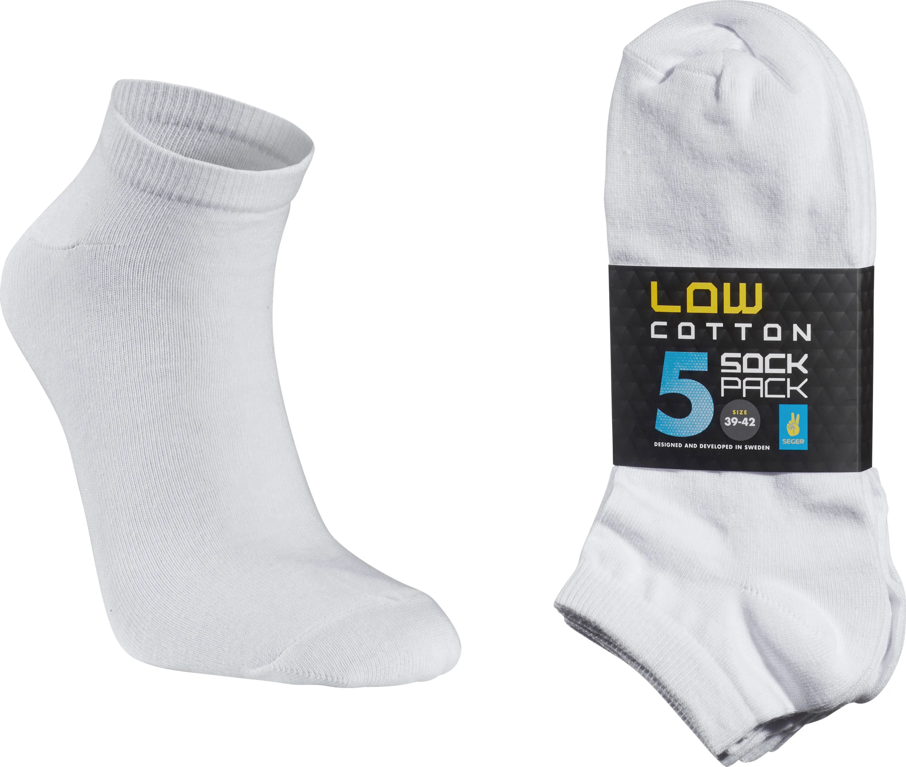 Seger Unisex Low Cotton Sock 5-pack Seger Unisex Low Cotton Sock 5-pack