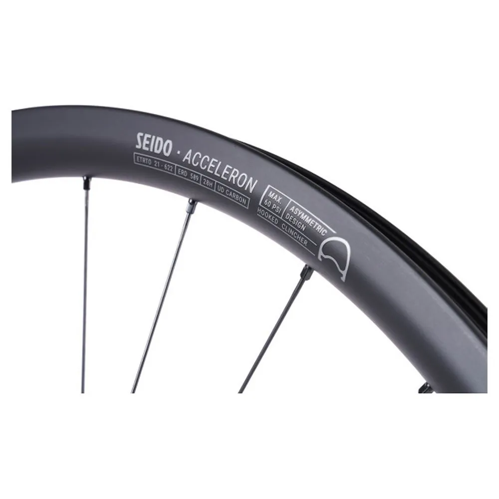 SEIDO Acceleron Thru-axle Disc Tubeless Hjulset För Gravelcykel