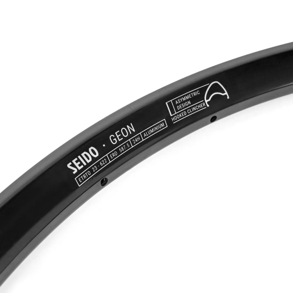 SEIDO Geon Thru-axle Disc Tubeless Fälg, Black, 28"- 700 28H