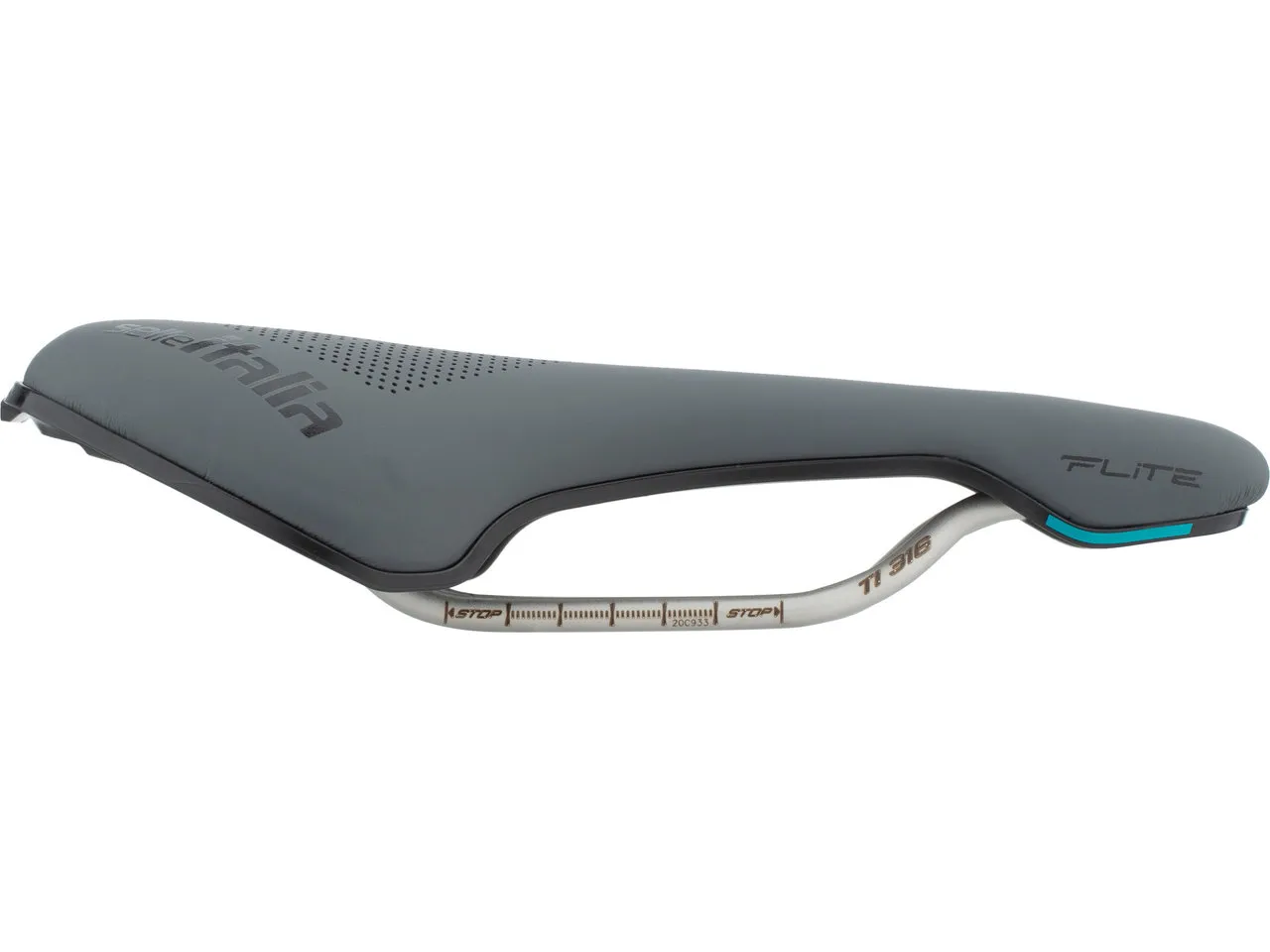 Selle Italia Flite Boost TI316 Gravel Superflow Sattel, Charcoal grey, 135mm Selle Italia Flite Boost TI316 Gravel Superflow Sattel, Charcoal grey, 135mm