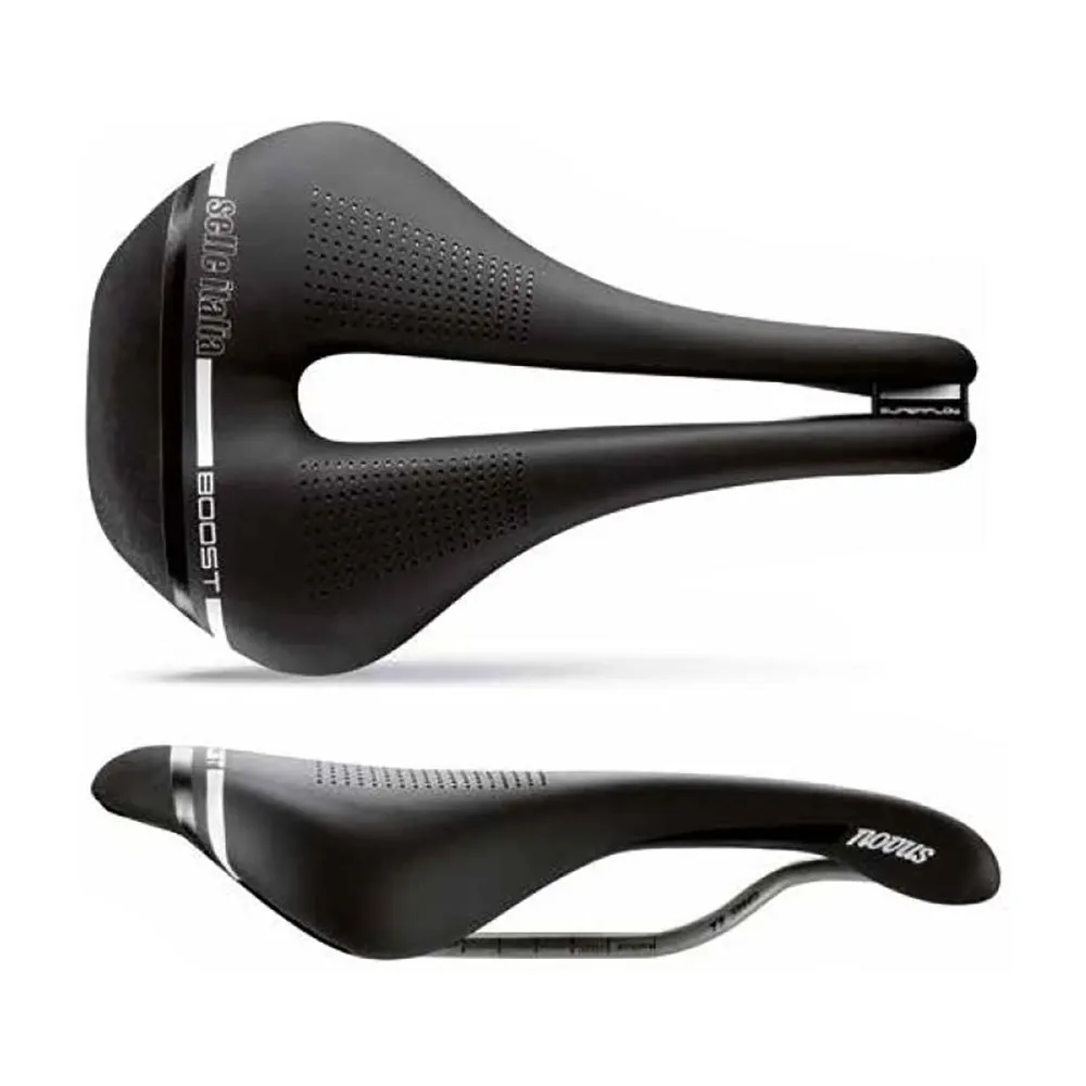 Selle Italia Max Novus Boost Superflow Cykelsadel, Black, 160mm