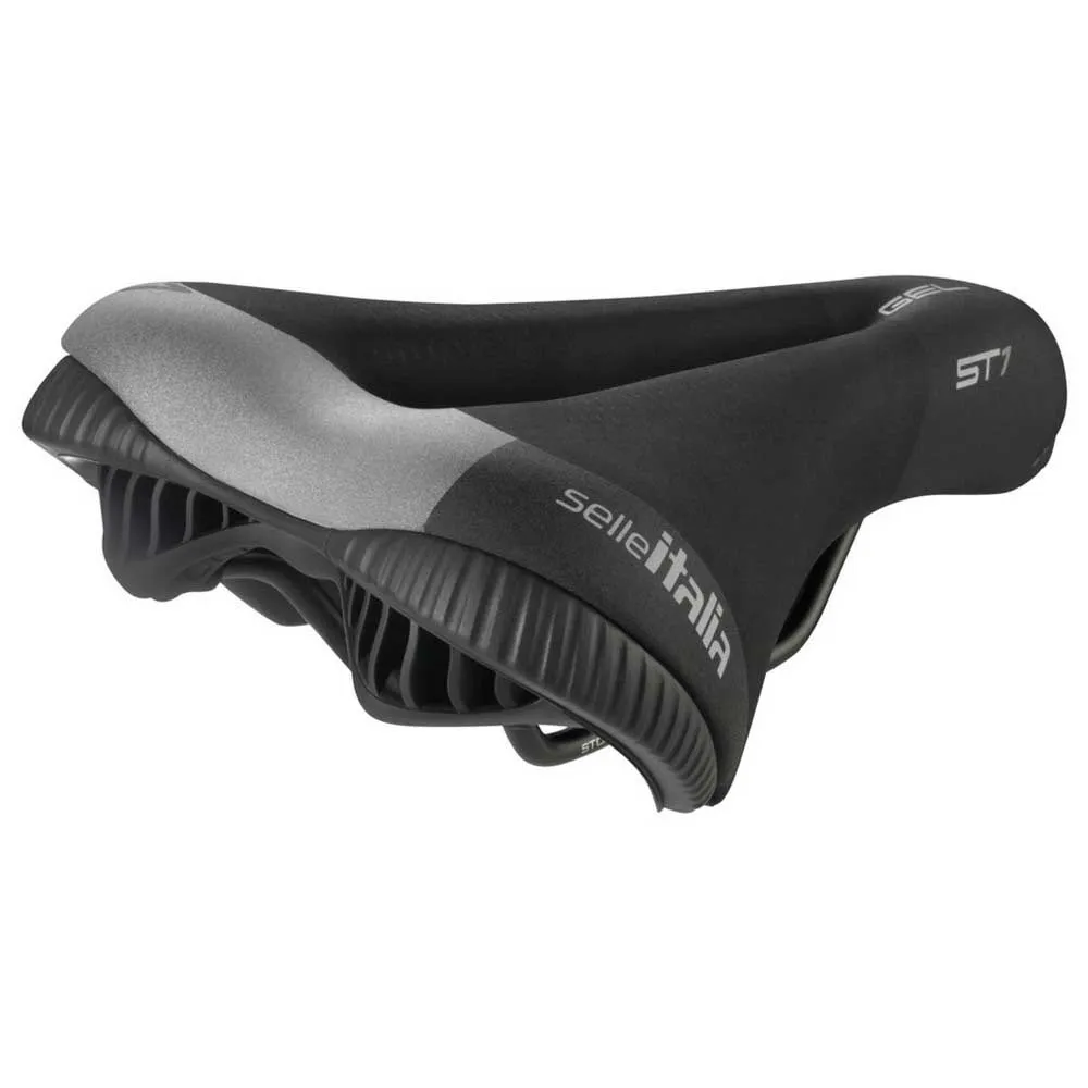 Selle Italia St 1 Superflow L Cykelsadel, Black, 166mm Selle Italia St 1 Superflow L Cykelsadel, Black, 166mm
