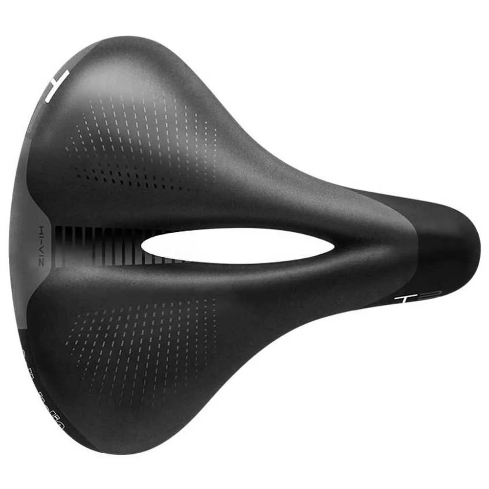 Selle Italia T2 Flow Cykelsadel, Black, L