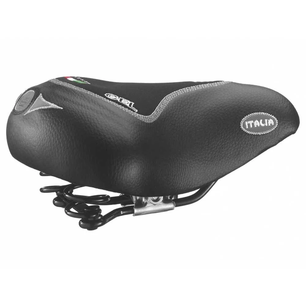 Selle Montegrappa 1101 Max Comfort Gel Cykelsadel, Black, 200mm