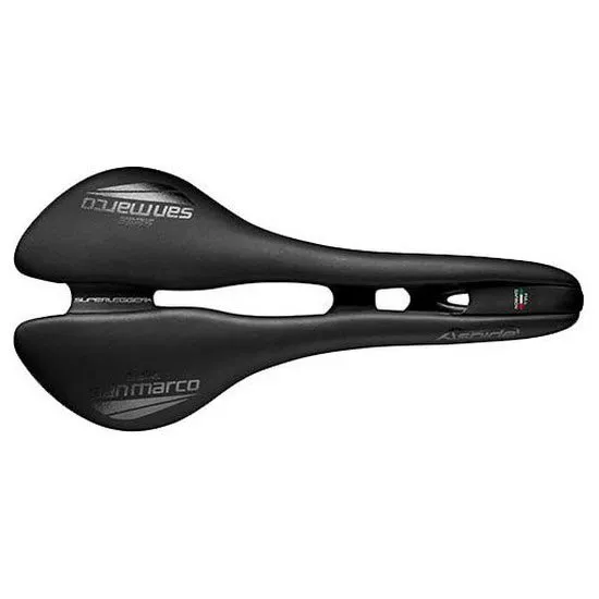 Selle San Marco Aspide Open-fit Superleggera Narrow Cykelsadel, Black, 141mm