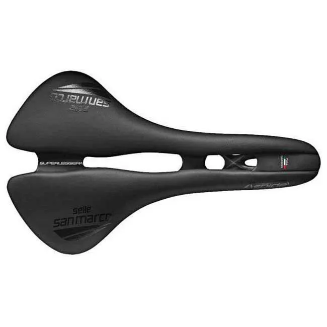 Selle San Marco Aspide Open-fit Superleggera Wide Cykelsadel, Black, 141mm