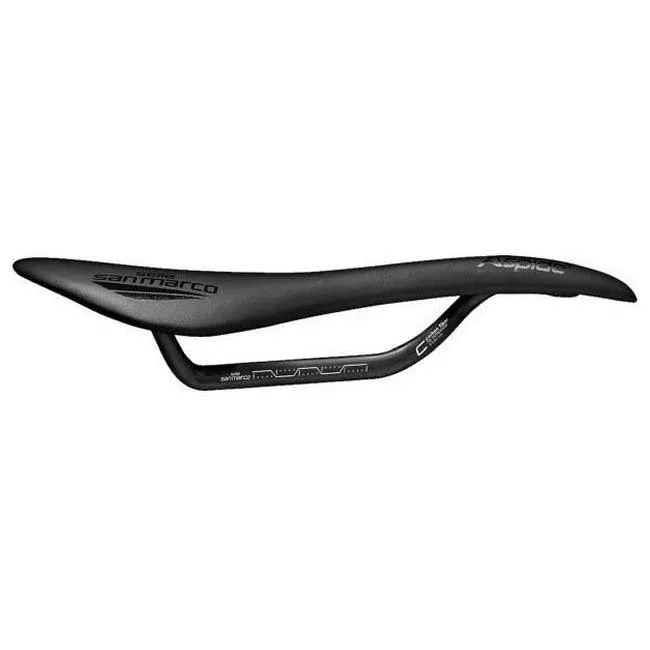 Selle San Marco Aspide Open-fit Superleggera Wide Cykelsadel, Black, 141mm