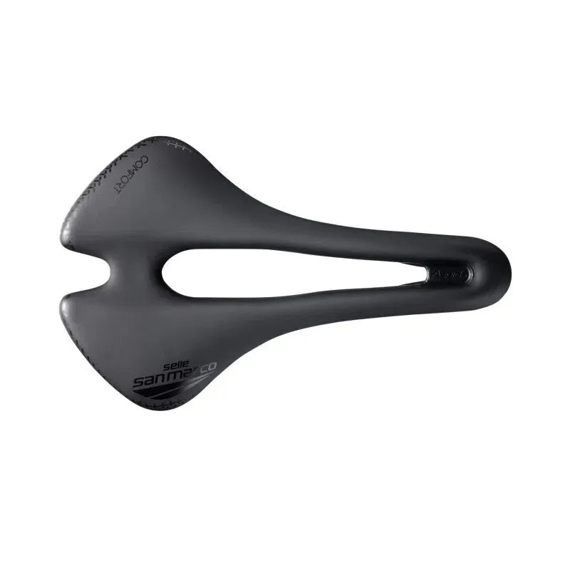 Selle San Marco ASPIDE SHORT OPENFIT COMFORT DYNAMIC, Black, 155 x 250mm Wide