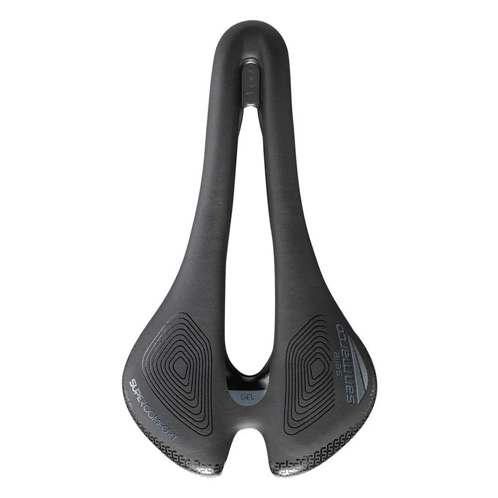 Selle San Marco Aspide Short Supercomfort Open-fit Racing Cykelsadel, Black, 139mm