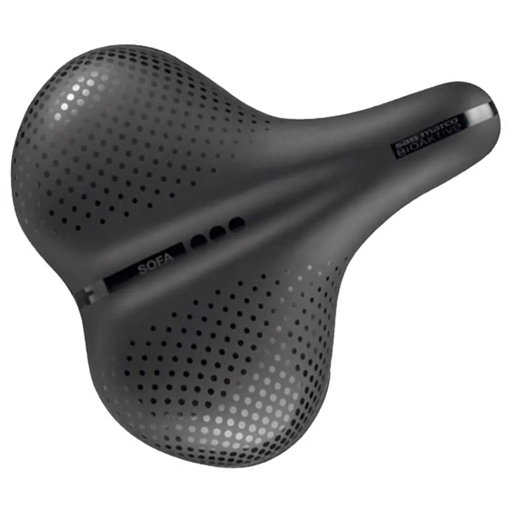 Selle San Marco Bioaktive City Sofa Biofoam Cykelsadel, Black, 300mm