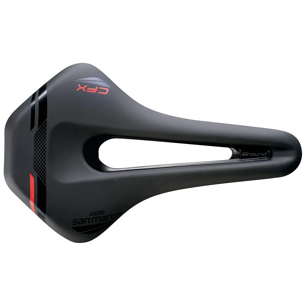 Selle San Marco Ground Short Cfx Cykelsadel, Black, 155mm