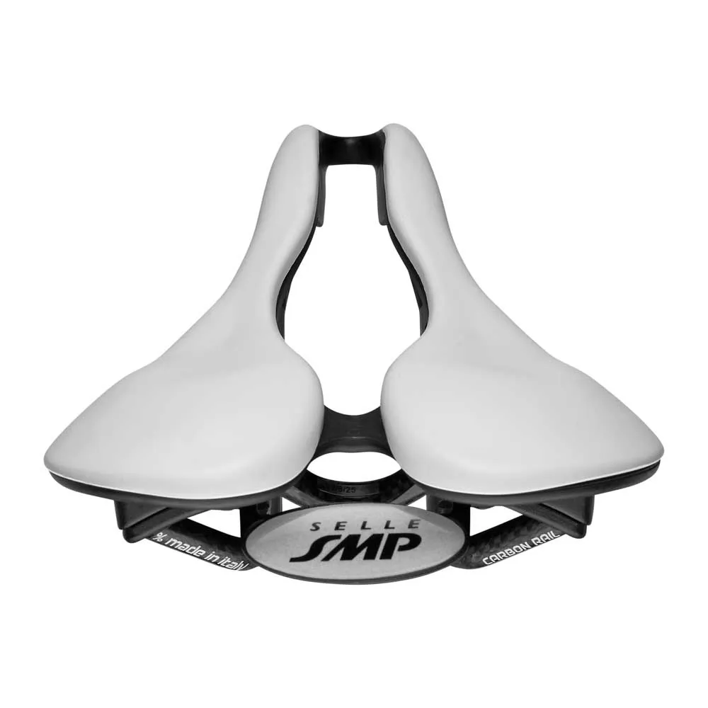 Selle SMP Evo 20c Carbon Rail Cykelsadel, White, 140mm Selle SMP Evo 20c Carbon Rail Cykelsadel, White, 140mm