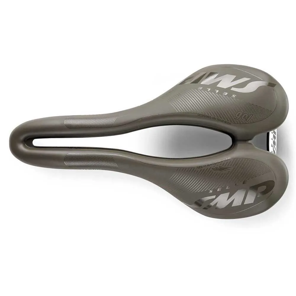 Selle SMP Vt 20 C Gel Gravel Carbon Rail Cykelsadel, Brown, 144mm