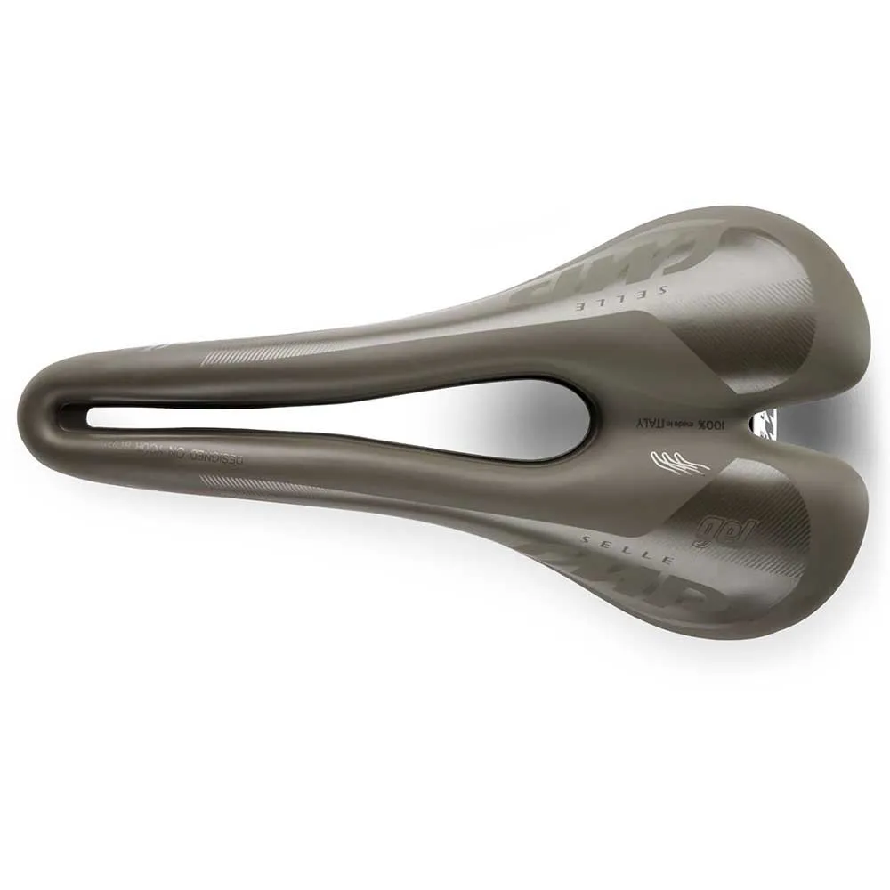 Selle SMP Well Gel Gravel Carbon Rail Cykelsadel, Matt brown, 144mm
