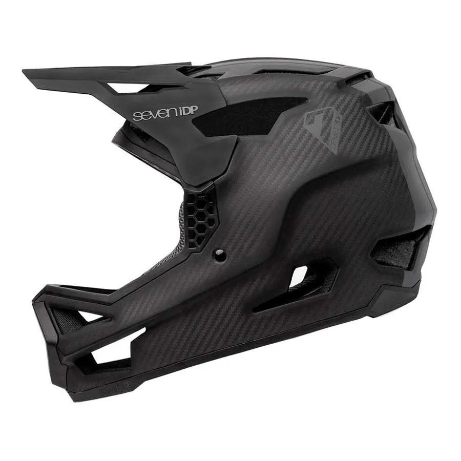 Seven IDP Project 23 Carbon Downhillhjälm, Raw carbon / gloss grey