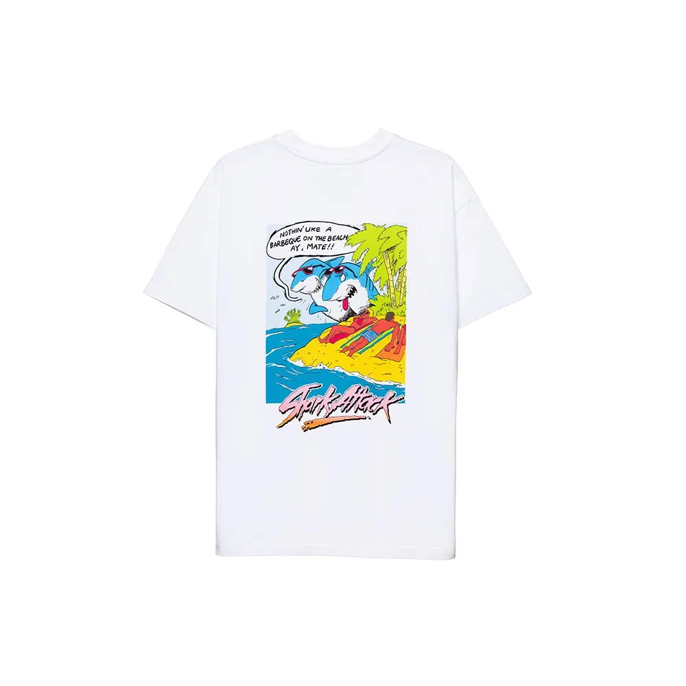 Shark Attack Barbeque T-shirt Med Korta ärmar male