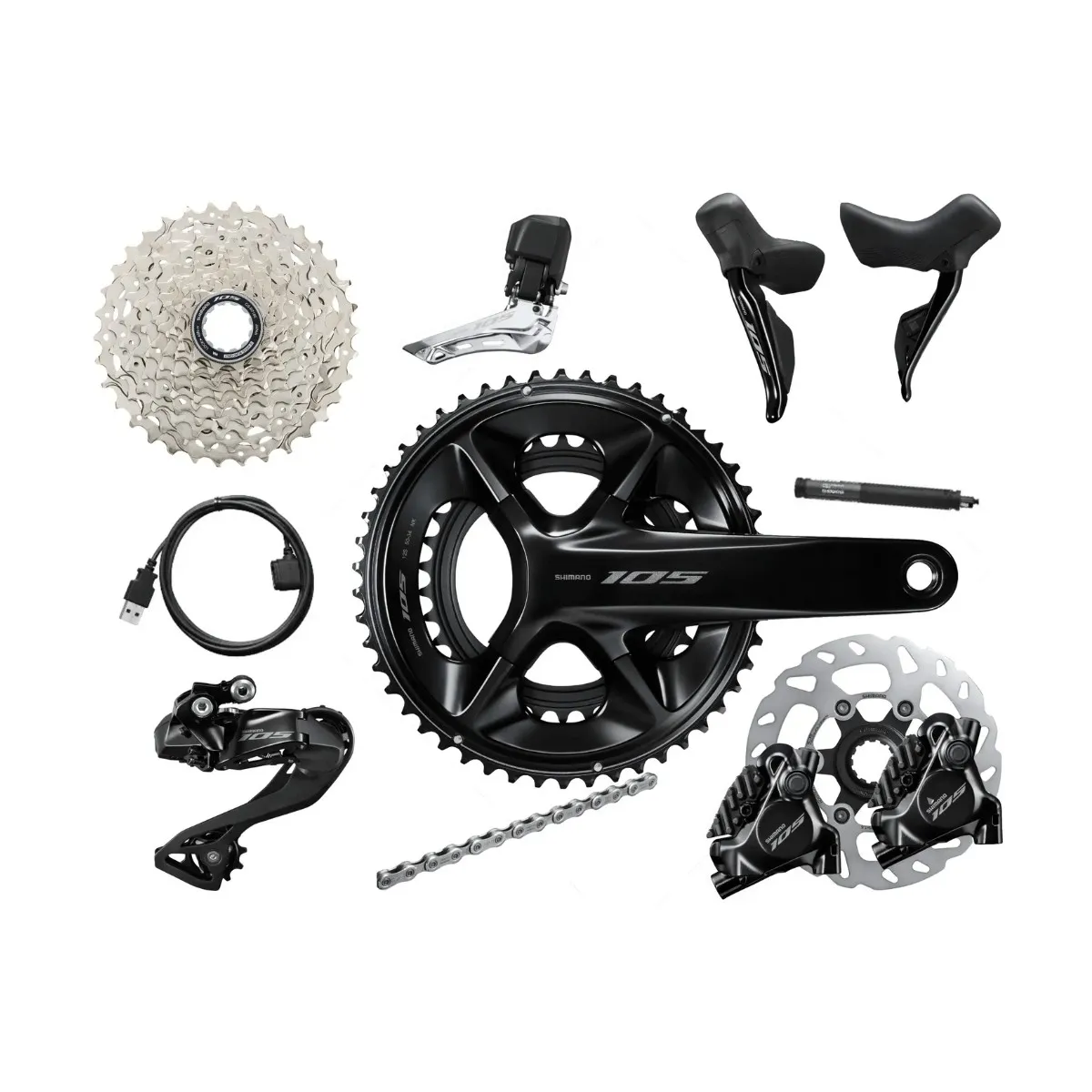 Shimano 105 R7100 Di2 Group, 170mm 50/34