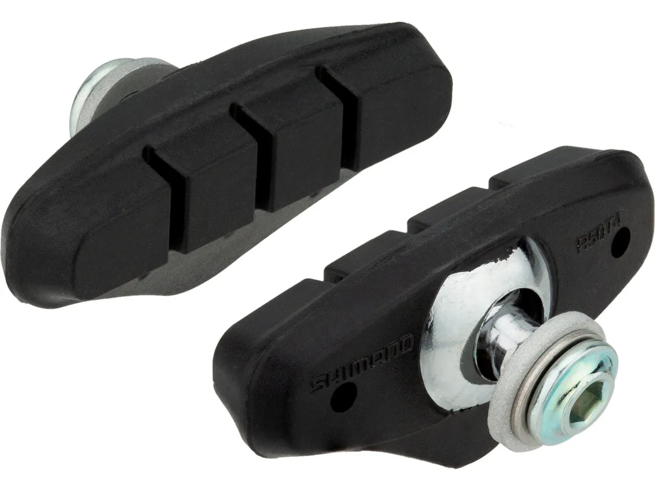 Shimano Bremsschuhe R50T4 für Tiagra, Sora - 5 Paar, Black / silver, One Size