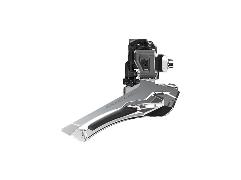 Shimano Cues FD-U6030-B framväxel 2x9/10-speed med klämma, Black / silver, 2 x 9-10s